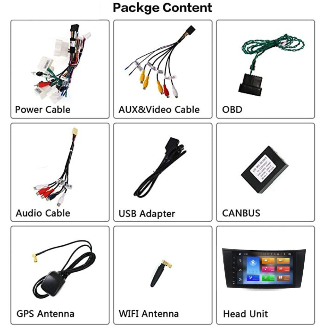 Mercedes E-Class 2003-2008 | OEM CarPlay & Android Auto Integration Module Screen