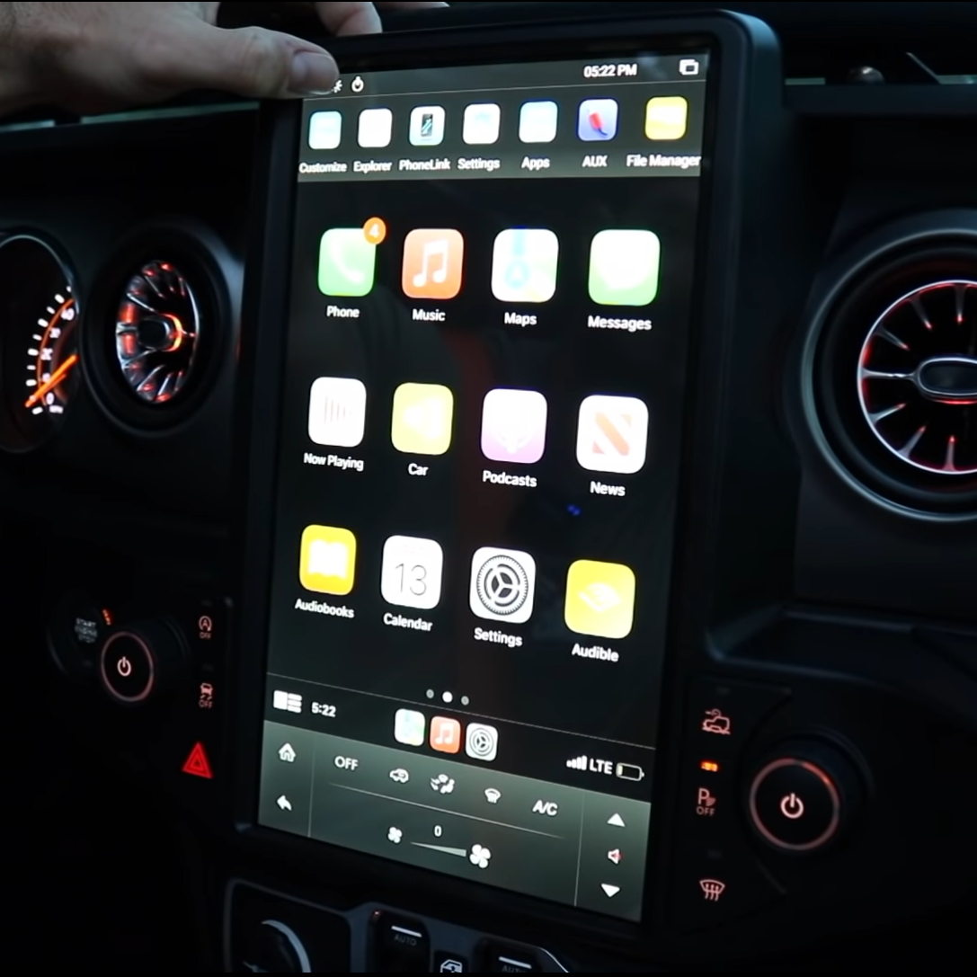 Jeep Wrangler Smart Touchscreen Display Upgrade 2018-2023