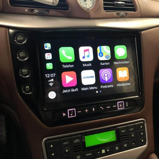 Maserati Granturismo 2007-2017 | OEM CarPlay & Android Auto Integration Module Screen
